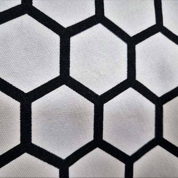 NWT Reversible Blue/White, Yellow/White Hexagonal Design Table Runner 16x72 inch - Picture 3 of 5